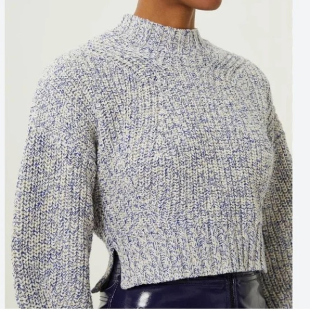 Rebecca Minkoff Blue and Gray Knit Sweater